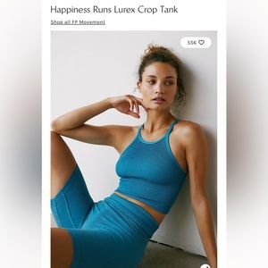 NWOT Free People Happiness Runs Lurex crop tank